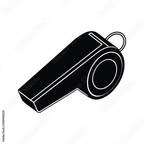 vector illustration of a referee whistle