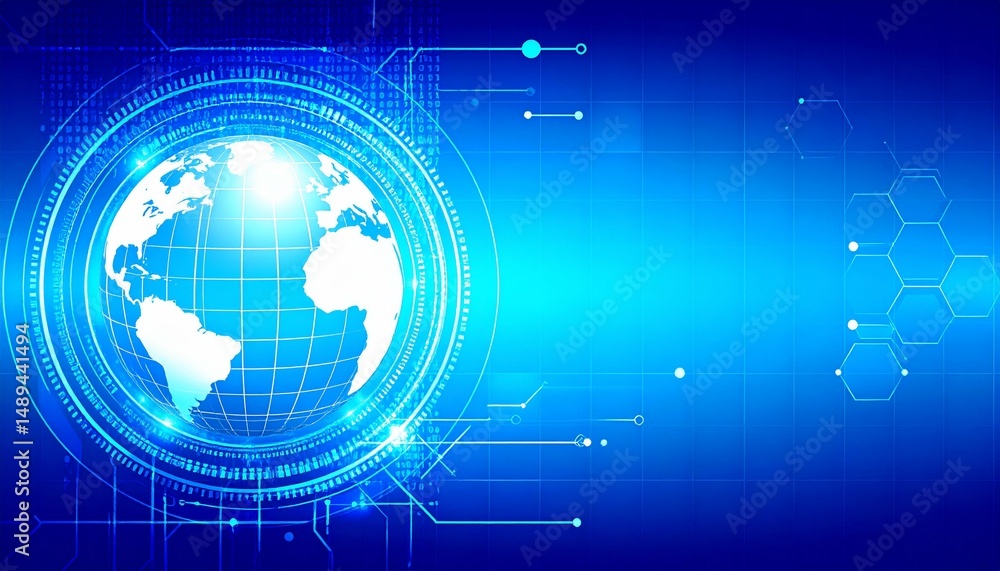 Global Digital Network Blue Tech World Global Digital Network Blue Tech World