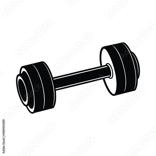 dumbbell isolated on white