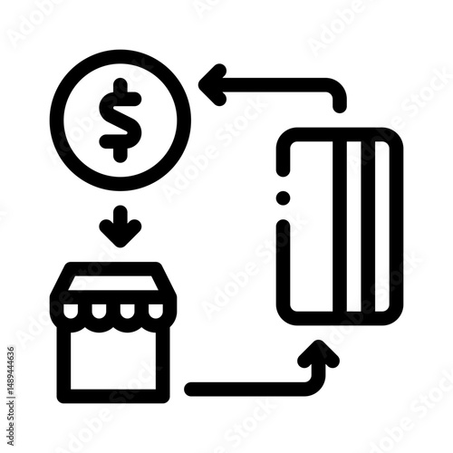 payment gateway line icon