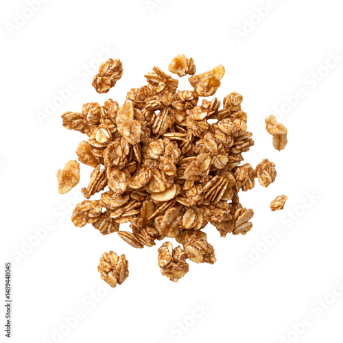 Aromatic Cinnamon Granola Clusters - Overhead Studio Shot