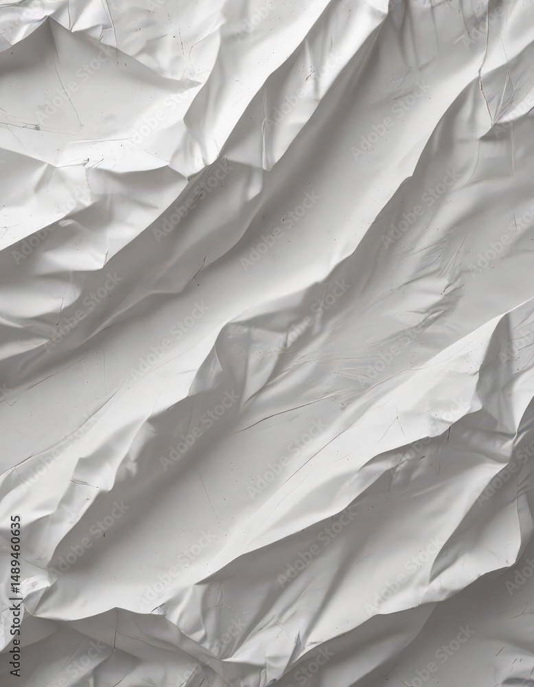 Deep creases and wrinkles texture a crumpled white poster , folded, textured background, creased paper Deep creases and wrinkles texture a crumpled white poster , folded, textured background, creased paper