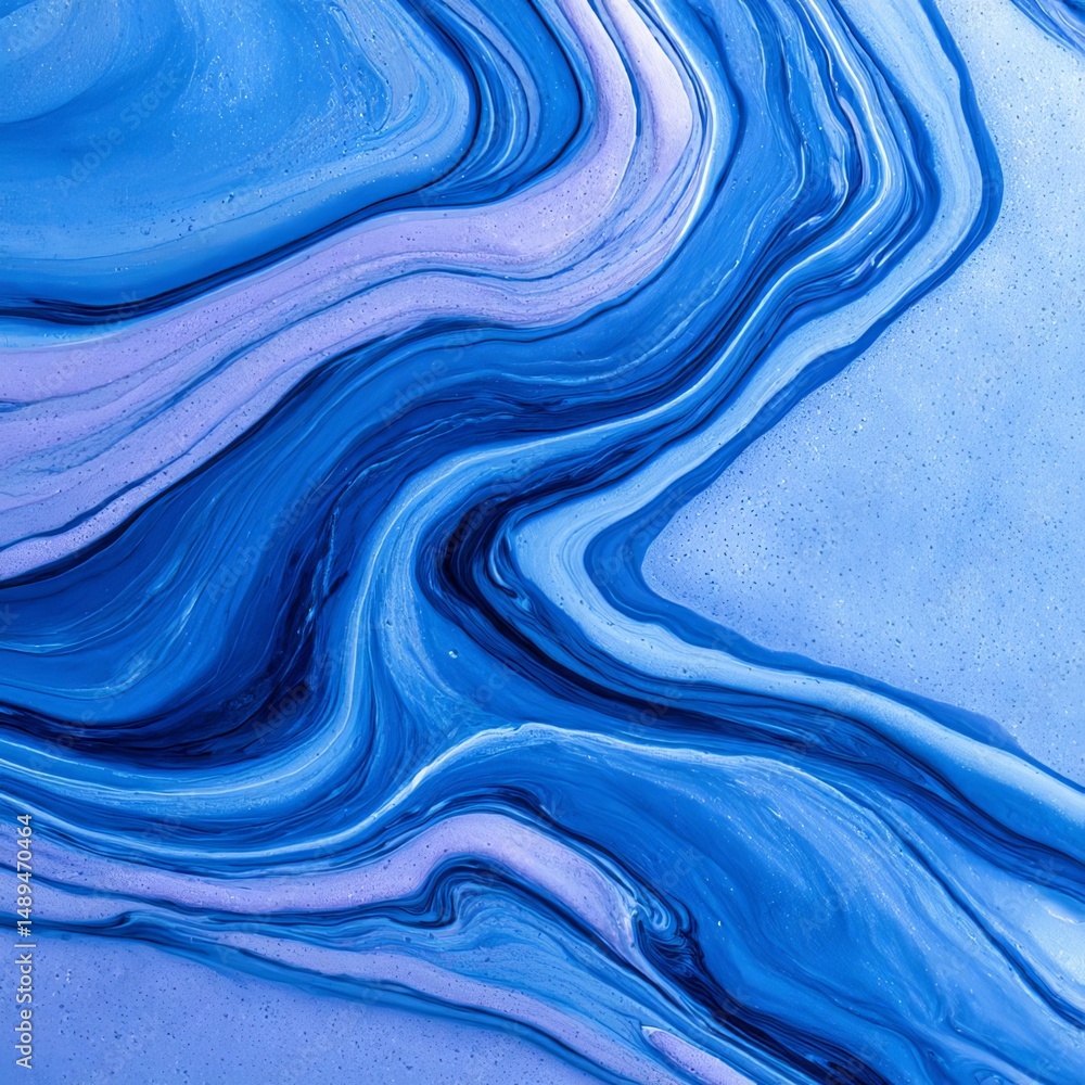 Abstract blue and purple fluid art with smooth wave patterns. Abstract blue and purple fluid art with smooth wave patterns.