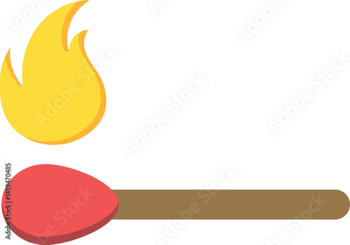 Match Fire Flat Icon