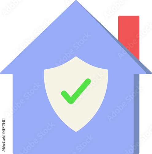 Home Insurance Flat Icon