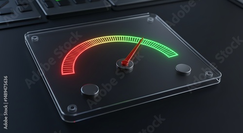 Transparent Performance Meter Indicating Optimal Level and Efficiency