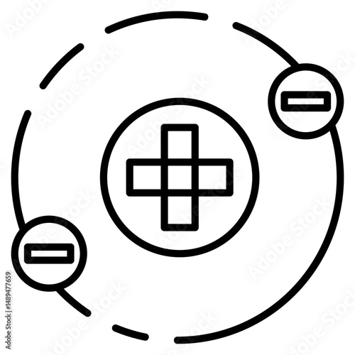 Electron Icon Outline