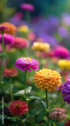 Zinnia bloom enhances garden biodiversity and symbolizes remembrance through vibrant colors