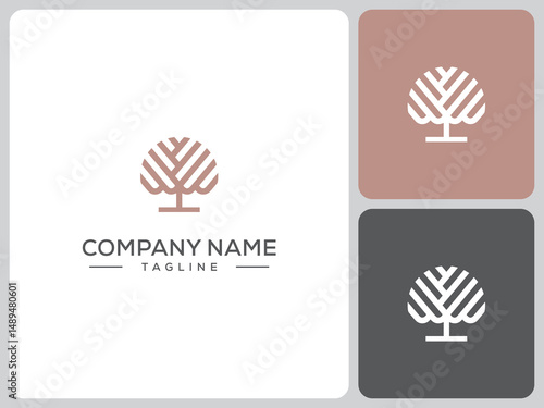 vector logo tree minimalist line . logo design