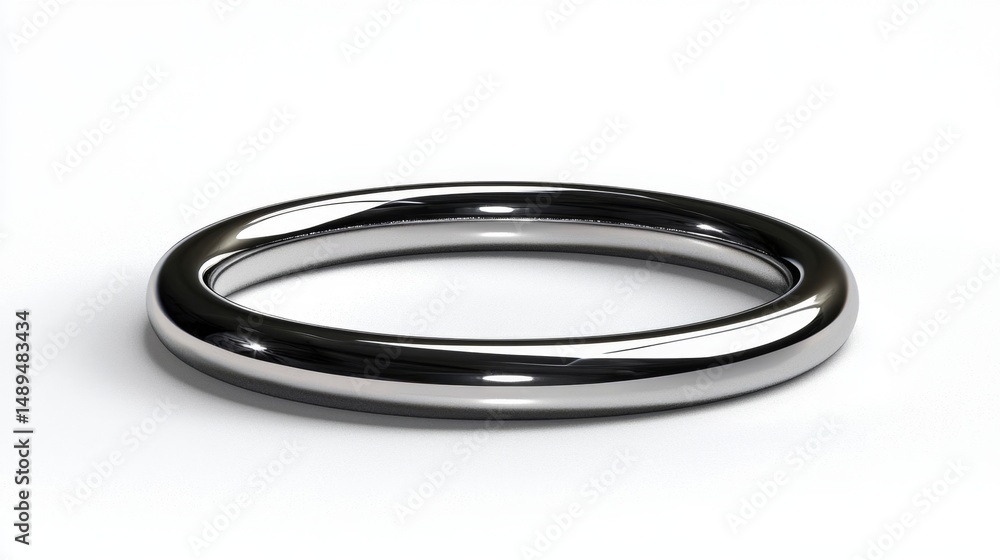 Fototapeta premium Artistic representation of a modern ring in a neutral setting.