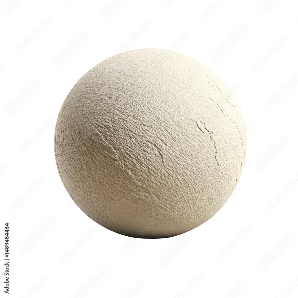 Textured Beige Sphere, Abstract 3D Render Textured Beige Sphere, Abstract 3D Render