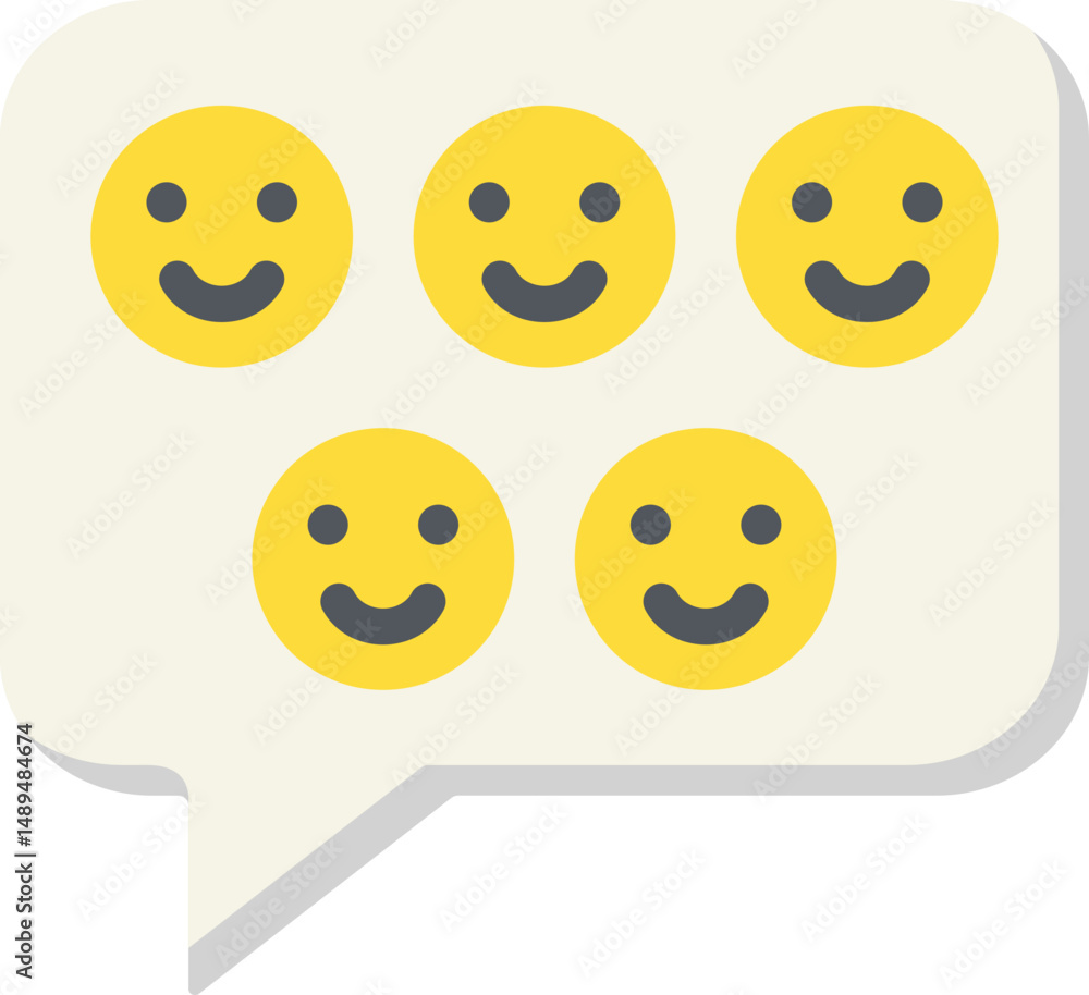 Satisfaction Review Flat Icon Satisfaction Review Flat Icon