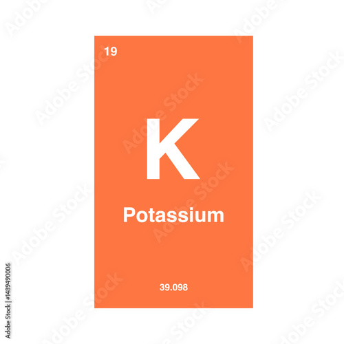 potassium periodic vector isolated on transparent background