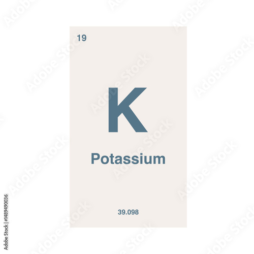 potassium periodic vector isolated on transparent background