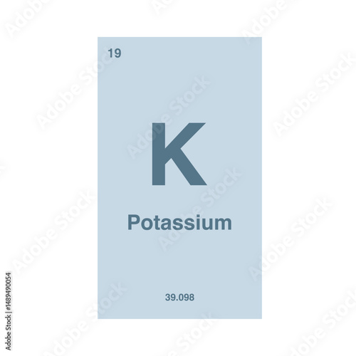 potassium periodic vector isolated on transparent background