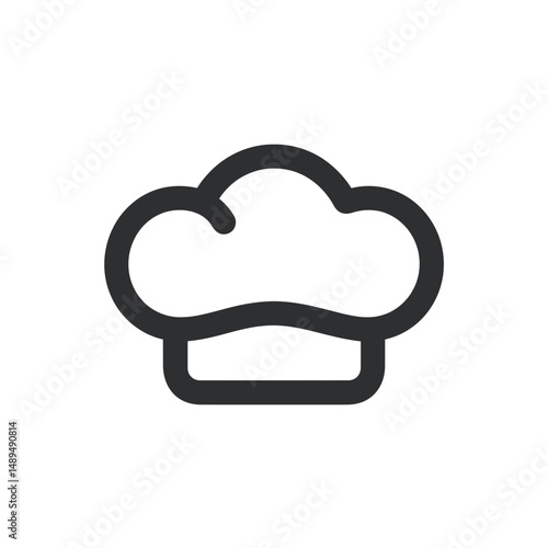 Chefhat icon denotes cooking in kitchen food preparation concept