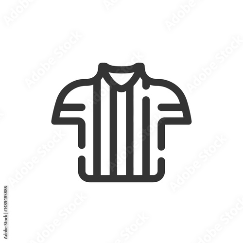 Stripped shirt indicates referee authority sports arena minimal design