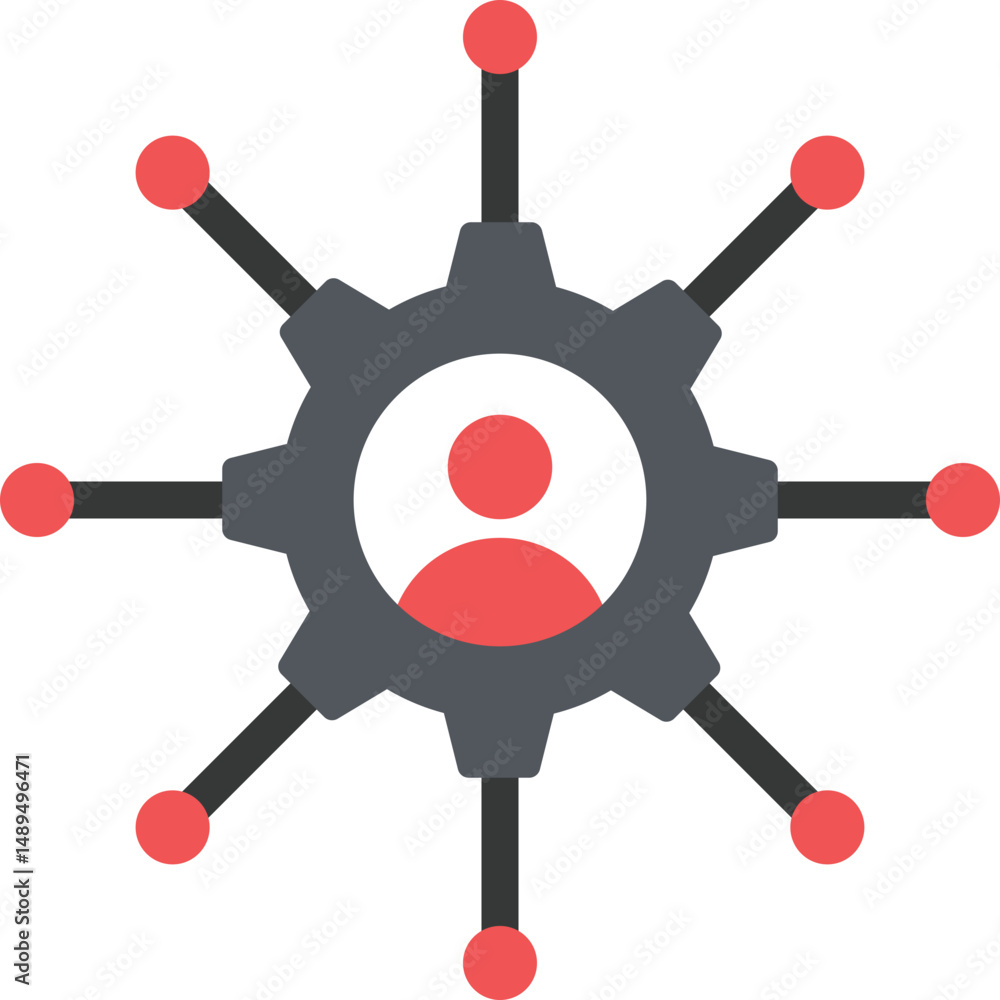 Talent Strategy Flat Icon Talent Strategy Flat Icon