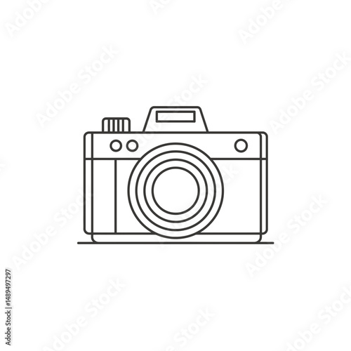 Camera outline drawing photographs memories graphic simplicity