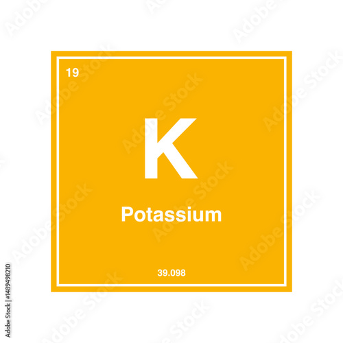 potassium periodic vector isolated on transparent background