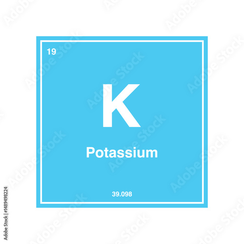 potassium periodic vector isolated on transparent background