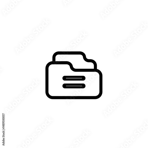 Document outline depicts data storage information process graphic flat white