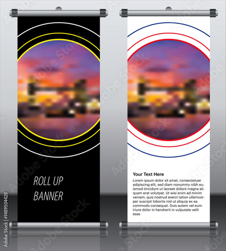 Business Marketing rollup banner design, corporate Business rollup banner Template Design. Digital Marketing Agency rollup banner design.	