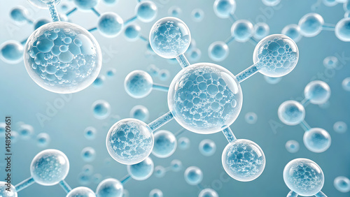 Molecules of micro sodium polyacrylate in trial show unique structure of pulp, creating fascinating visual of chemical interactions