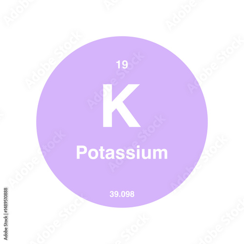 potassium periodic vector isolated on transparent background