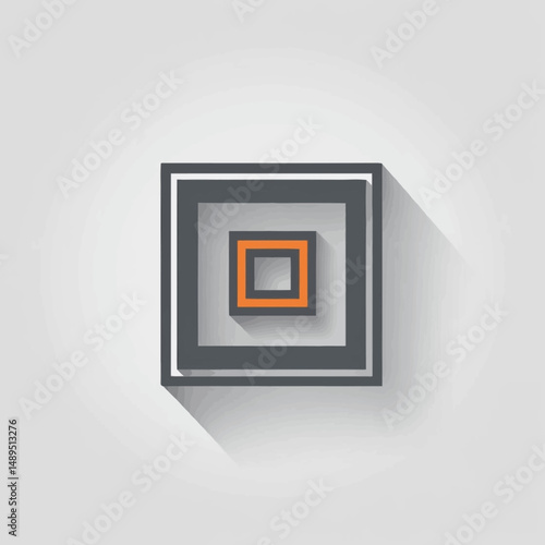 Stark modern design with receding squares and long shadows