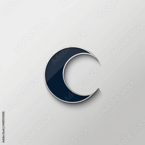 Midnight blue moon elegant serenity cosmic stillness