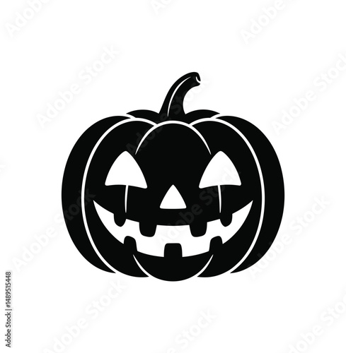 Spooky Jack-O'-Lantern Silhouette: Halloween Art for Creative Projects