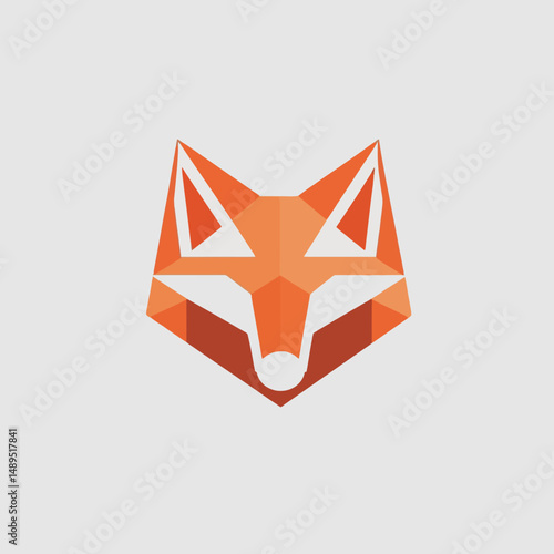 Polygonal fox modern minimalist vector graphic art style