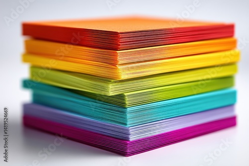 Wallpaper Mural A stack of printed business reports, isolated on a bright white background Torontodigital.ca