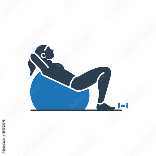 Stability Ball Exercise Icon