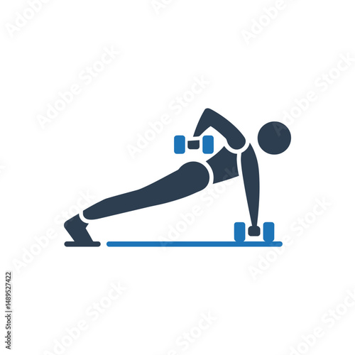 Plank Position Exercise Icon