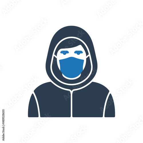 Hooded Mask Protection Icon