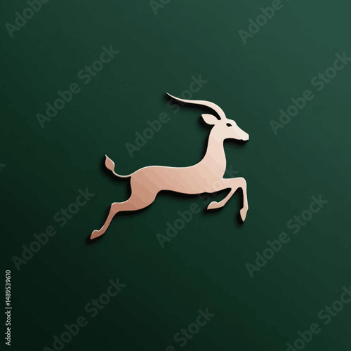 Elegance grace in motion: luxury brand concept emblem