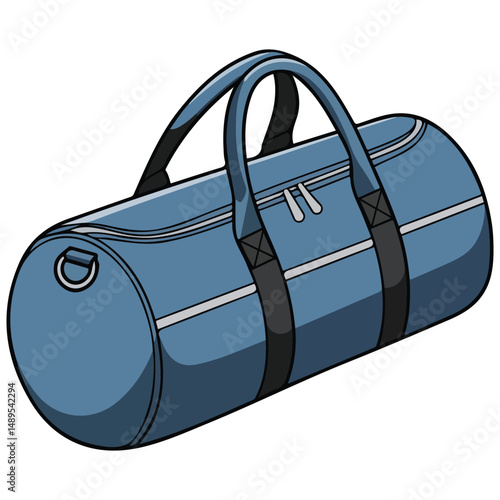 athletic sports bag for gym equipment isolated vector illustration on white background