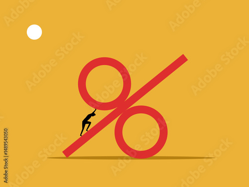 Businessman pushes interest rate percentage up