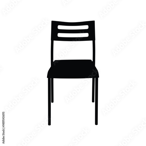 Dining Chair Silhouette Simple Front View