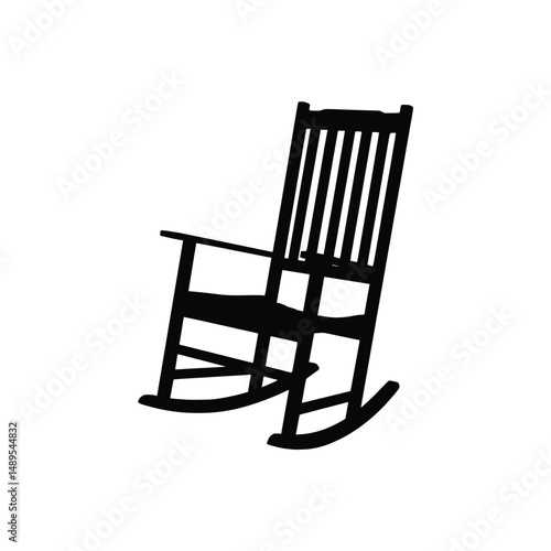 Wood Lounge Chair Silhouette Vector Design