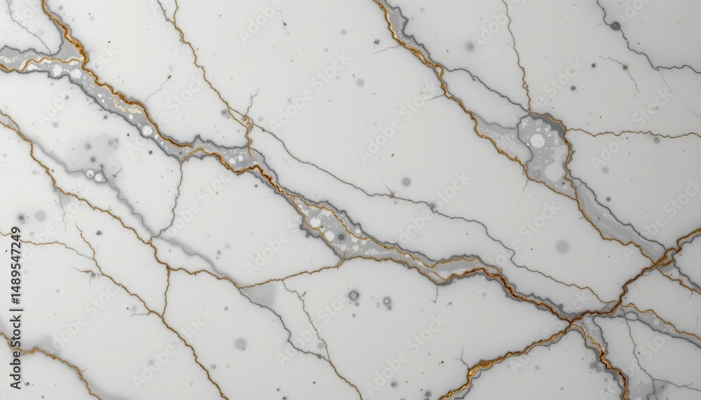 Obraz premium a pristine canvas of white marble, its smooth surface adorned with the subtle veins and patterns of natural origin, forming a captivating natural background.
