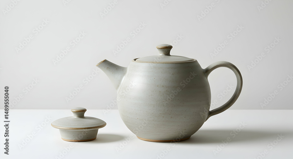 Light gray ceramic teapot Light gray ceramic teapot