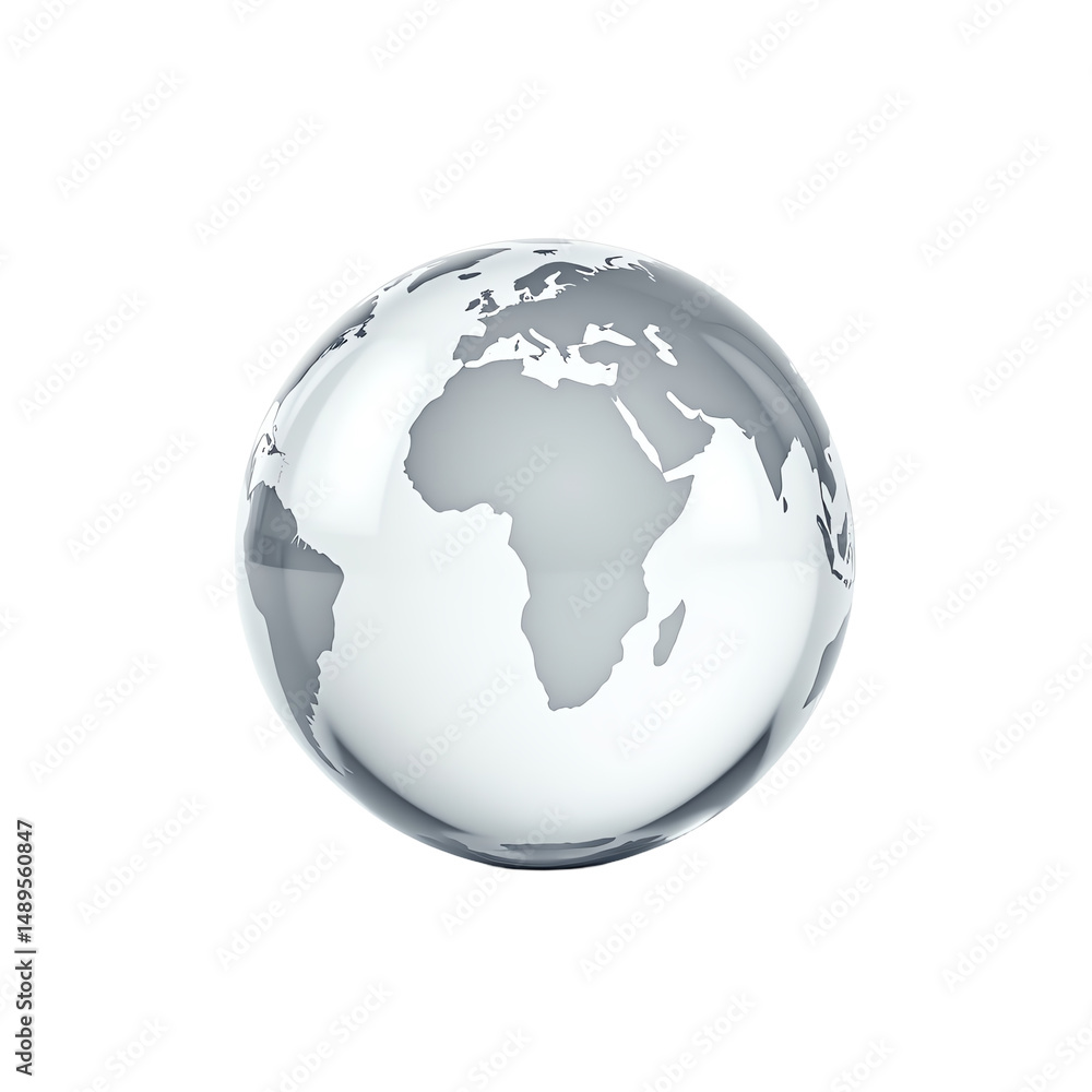 Naklejka premium Stylized globe representing global unity.