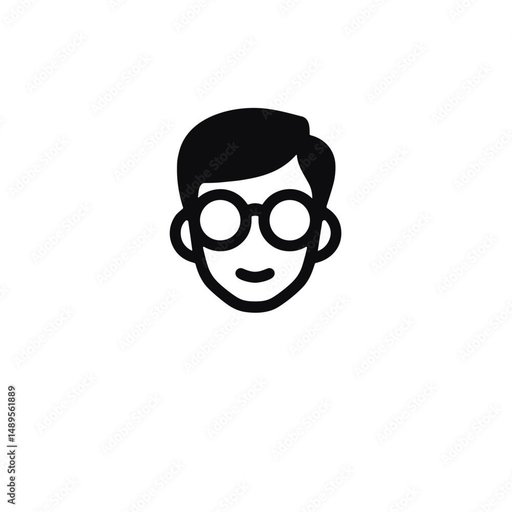 Minimalist gaming avatar icon in black and white, digital identity Minimalist gaming avatar icon in black and white, digital identity