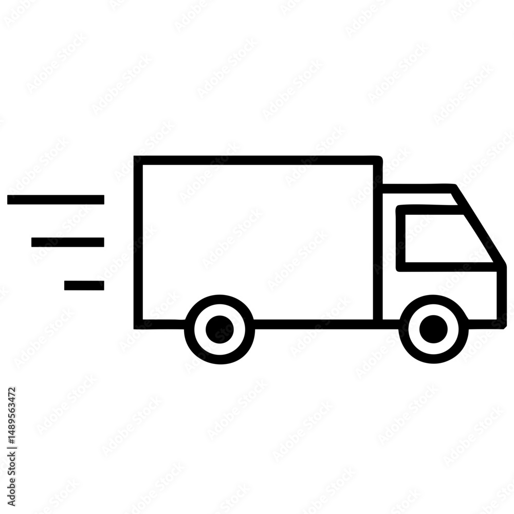 Delivery Truck Icon for Shipping Companies, Logistics Websites, and E-Commerce Platforms - Ideal for Order Tracking, Courier Services, and Transportation Management Delivery Truck Icon for Shipping Companies, Logistics Websites, and E-Commerce Platforms - Ideal for Order Tracking, Courier Services, and Transportation Management
