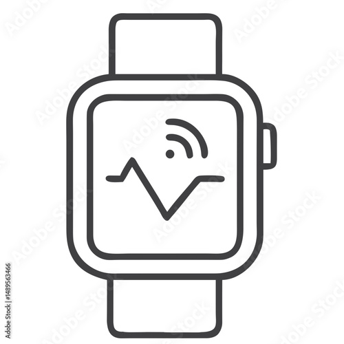 Fitness Tracking Smartwatch Icon for Health Apps, Workout Websites, and Wellness Platforms - Perfect for Activity Monitoring, Exercise Programs, and Sports Applications