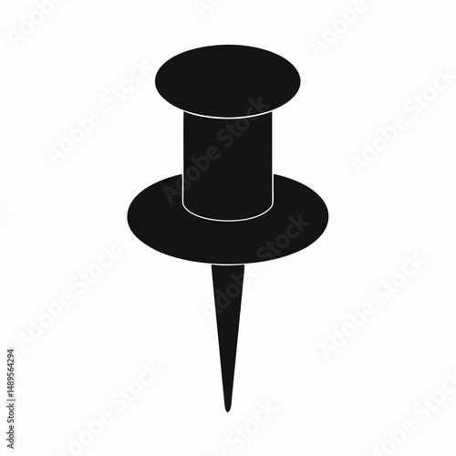 black push pin