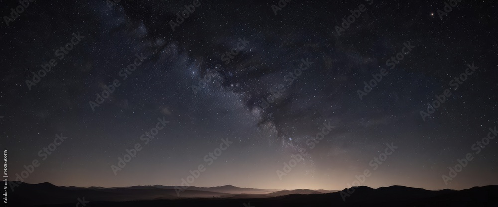 Fototapeta premium Vast, star-studded night sky, glittering cosmic dust , celestial bodies, stardust